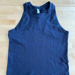 Athleta Navy Blue Ribbed Tank